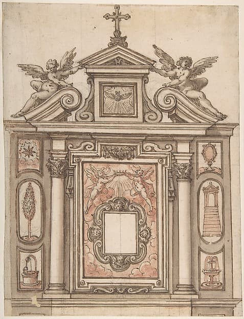 Design for a Tomb, with Ducal Crown at the Center