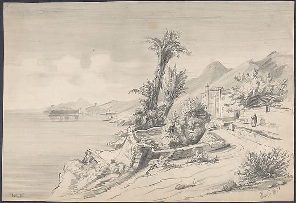 Mediterranean landscape (recto); Mountains (verso)