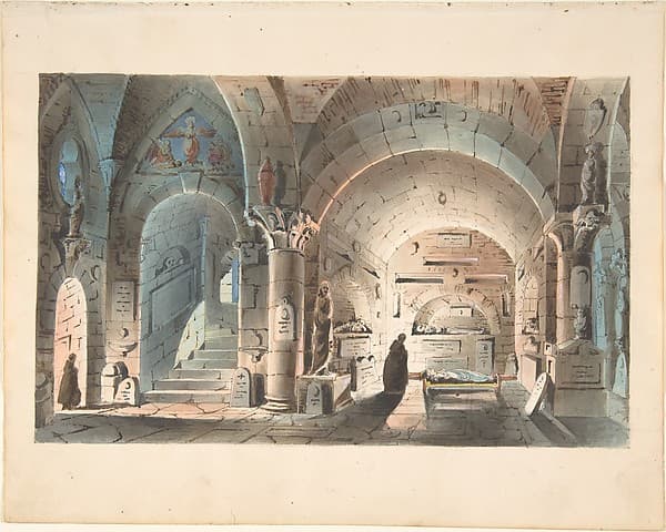 Design for a Stage Set: Crypt Scene