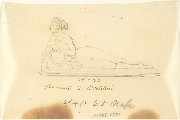 Sketch of Statue: Bacchante by Bartolini
