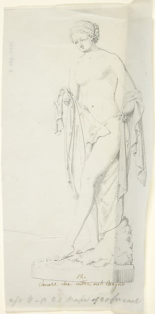 Sketch of Statue: Venus Entering the Bath
