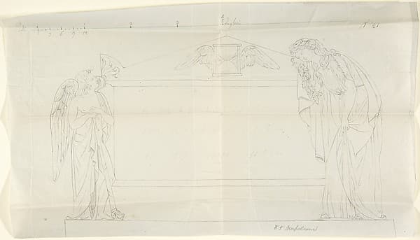 Design for a Sarcophagus with Two Mourning Figures