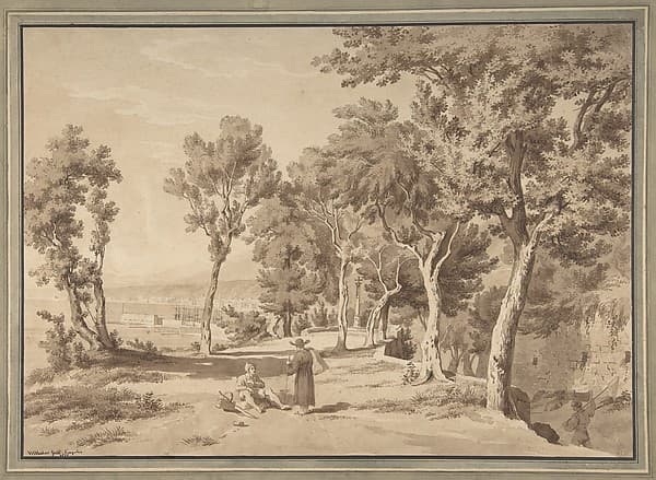 Figures in a Grove above the Bay of Naples