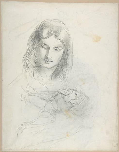 Head of a Man and Figure Studies (recto); Minotaur with a Maiden (verso)