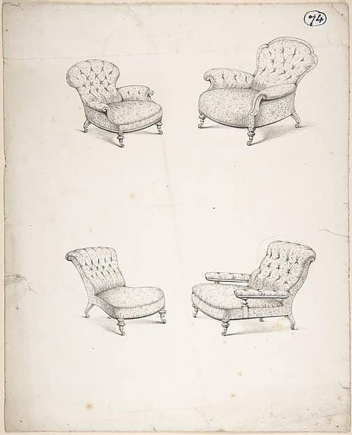 Designs for Four Upholstered Chairs