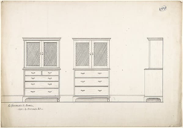 Front and Side Views of Breakfronts
