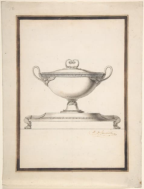 Design for a Covered Tureen on a Footed Stand