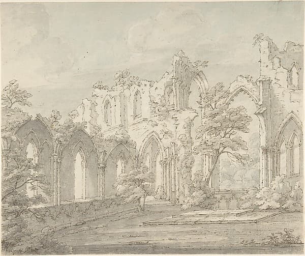 Interior view of Fountains Abbey, Yorkshire