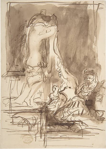Study for "The Bride at Her Toilet on the Day of Her Wedding"