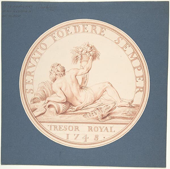 Design for a Token: Trésor Royal 1748