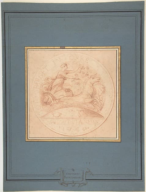 Design for a jeton or a token: Maison de la Reine 1740