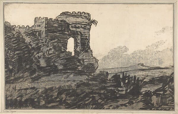 Ruined Castle and Trees