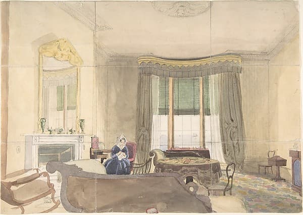 Drawing Room with Seated Woman