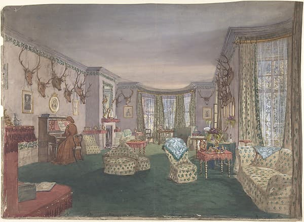 Drawing Room at Mar Lodge, Parish of Craithe and Braemar, Aberdeenshire