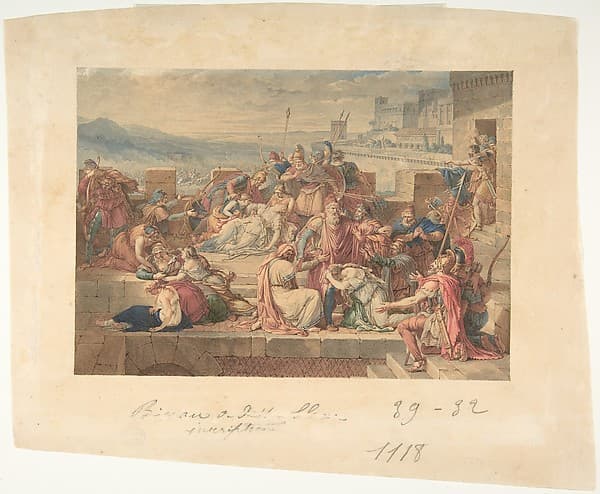 Priam and his Family Mourning the Death of Hector
