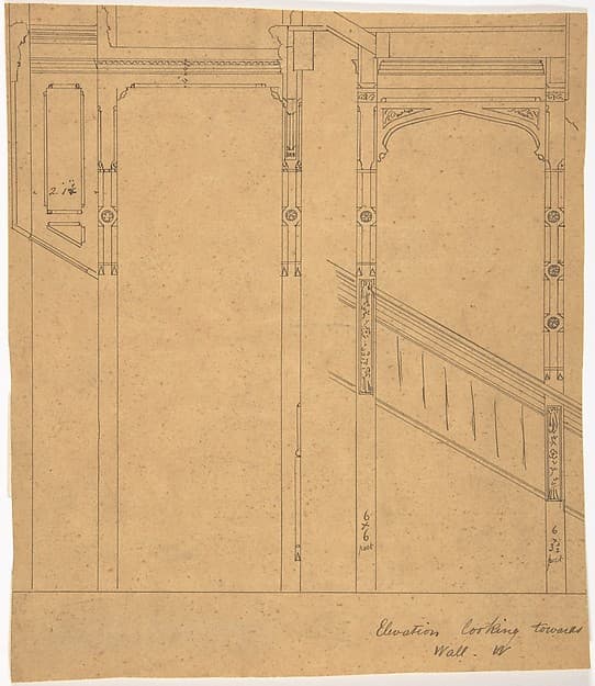 Elevation of Staircase Wall