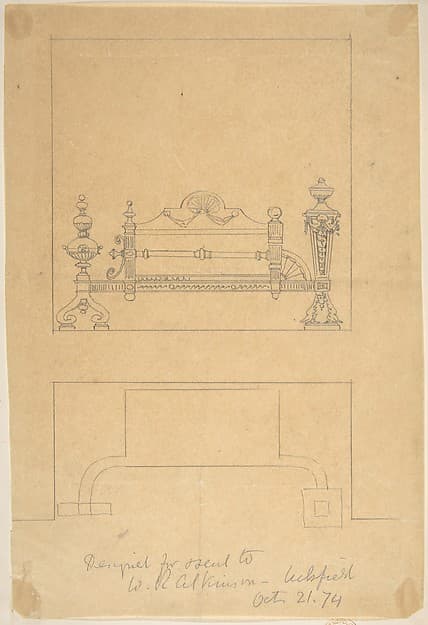 Design for Grate, with Plan