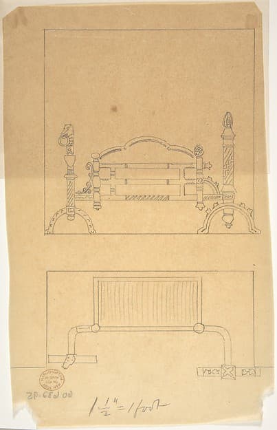 Design for Grate, with Plan