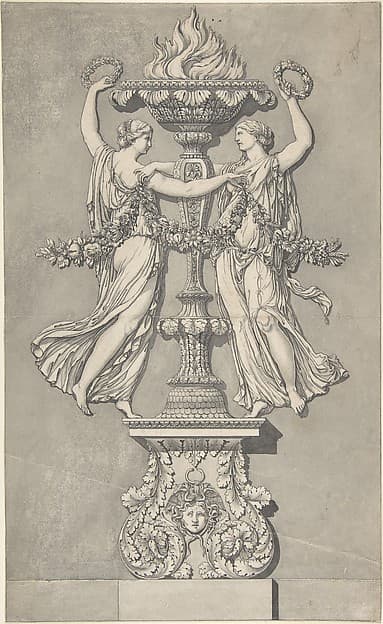 Candelabrum with Two Victory Figures (for 'Ornamenti Diversi')