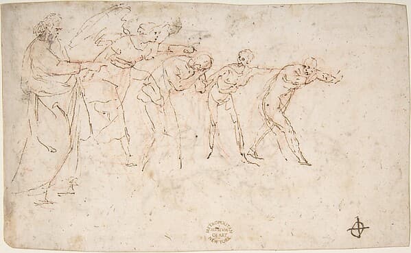 The Expulsion of Adam and Eve from Paradise (recto); Studies for the Same Composition (verso)