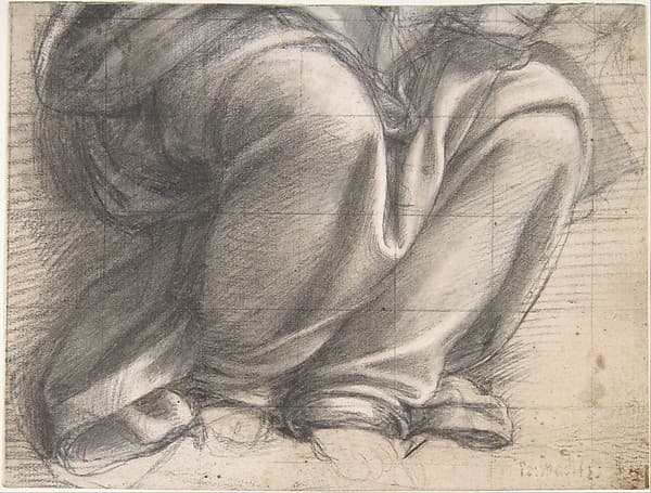 Study of Drapery over the Knees of a Seated Figure