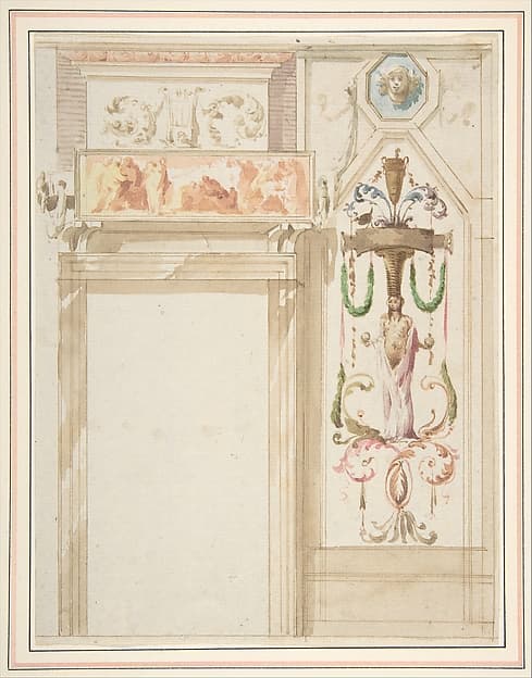 Design for a Wall Decorated with Grotesque