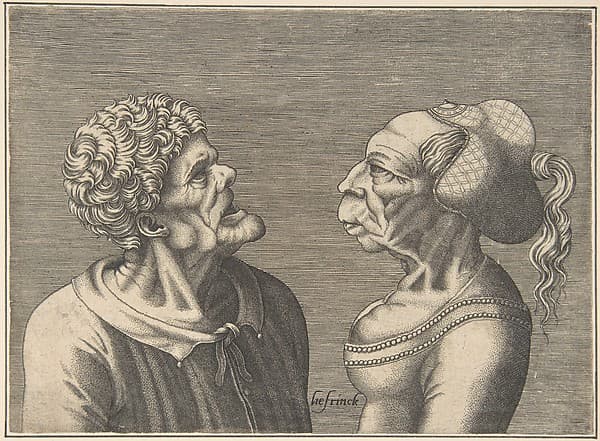 Two Grotesque Heads