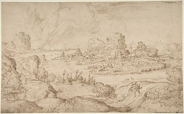 Imaginary Coastal Landscape with Ruins