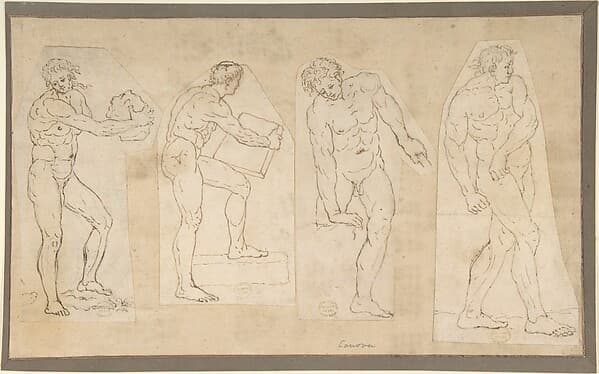 Four Studies of Nude Men