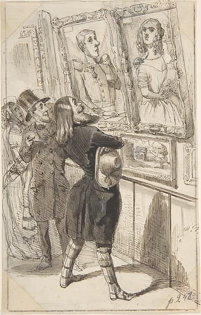 Illustration for Jérôme Paturot à la recherche d'une position sociale (Jérôme Patruot in Search of a Social Position), by Louis Reybaud, Paris, 1846