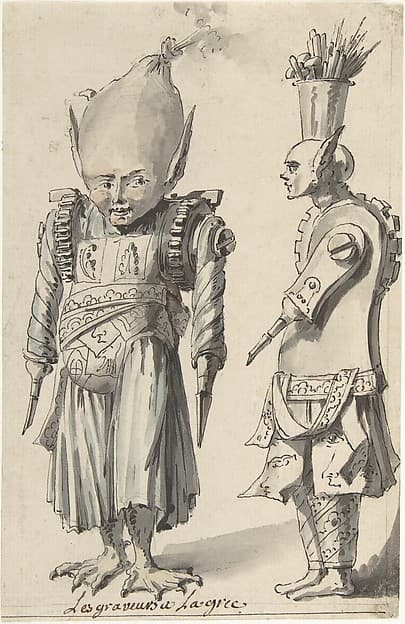 Caricature of Engravers "à la Grecque"