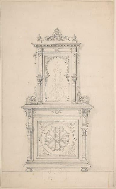 Design for a Cabinet in Moorish Style