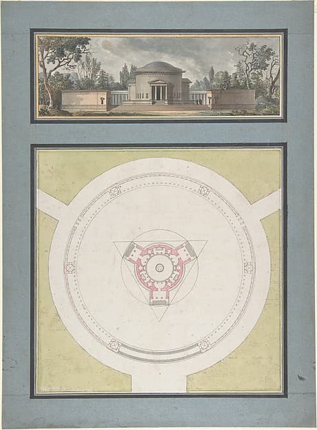 Project for a Temple Dedicated to the Trinity, Elevation and Plan