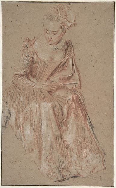 Seated Woman Holding a Fan
