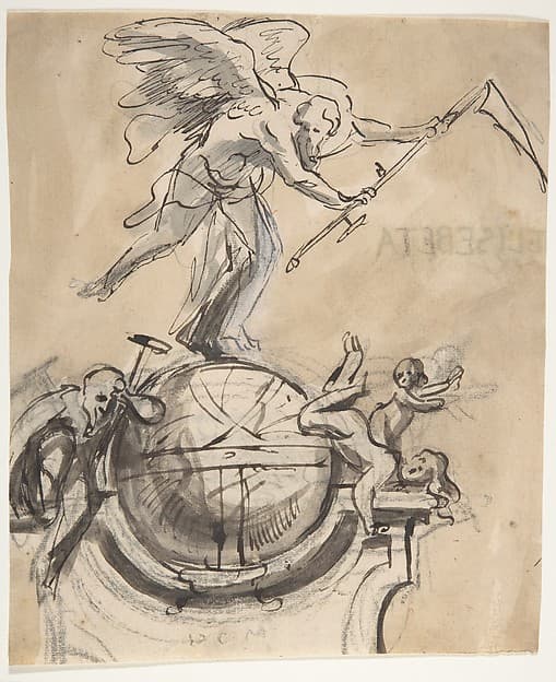 Design for a sepulchral monument with an allegory of Time