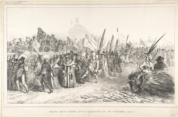 The Grand Review of the Juste-Milieu Passing La Caricature, October 30, 1832 (Grand revue passée par la caricature le 30 Octobre 1832)
