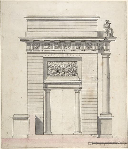 Side Elevation of a Triumphal Arch