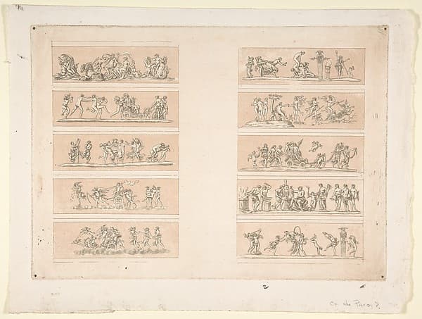 Plate with Ten Bacchanal Scenes
