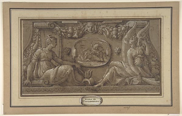 Design for a Frieze in Fontainebleau Style