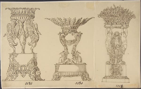 Designs for Two Serving Dishes and a Planter