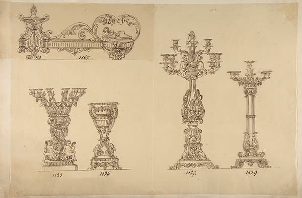 Designs for Three Candelabras and an Urn