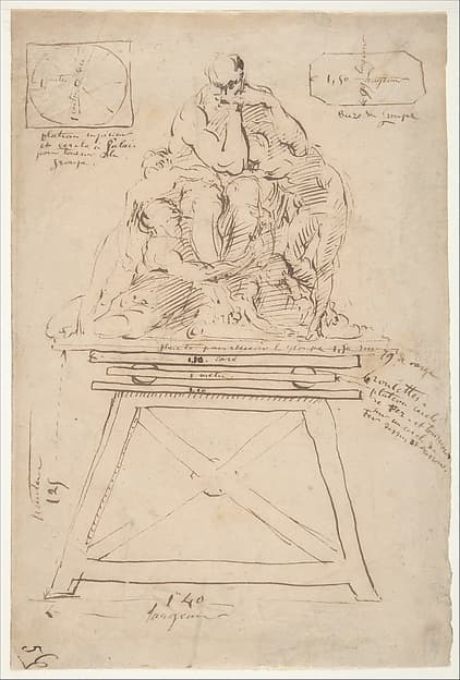 Study for the modeling stand of the Ugolino group
