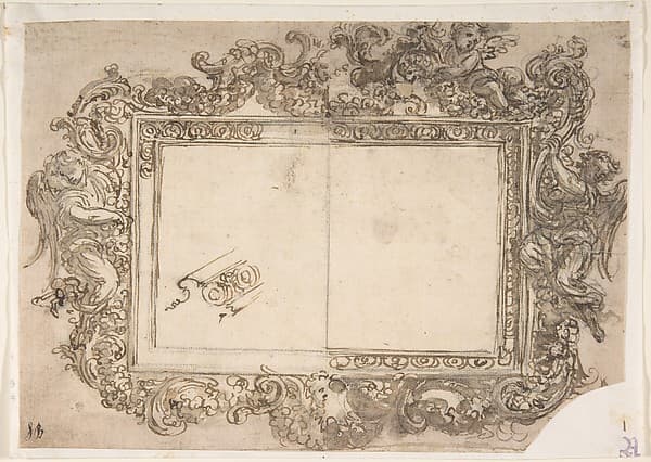 Design for a Carved or Openworked Frame with a Variant