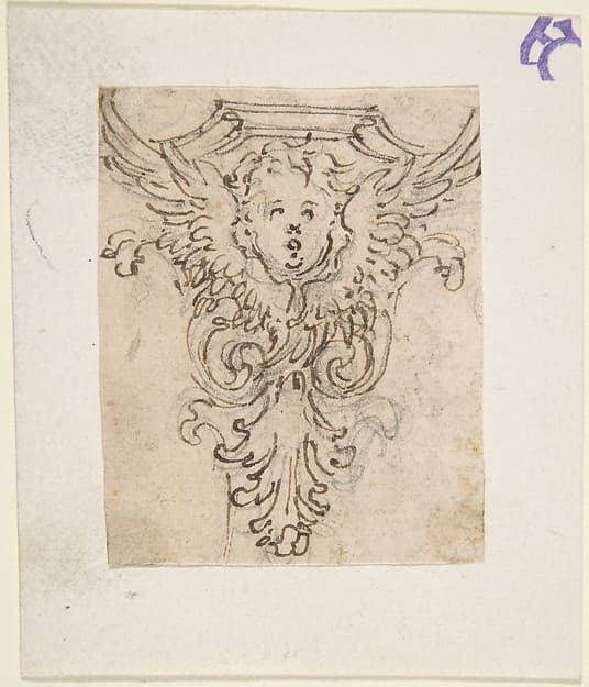 Design for a Console or Capital with a Cherub