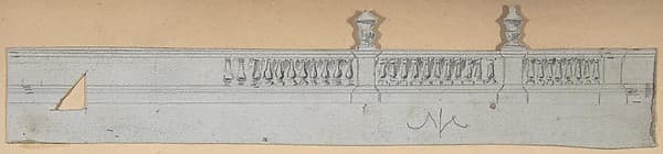 Design for a Stage Set at the Opéra, Paris: Balustrade