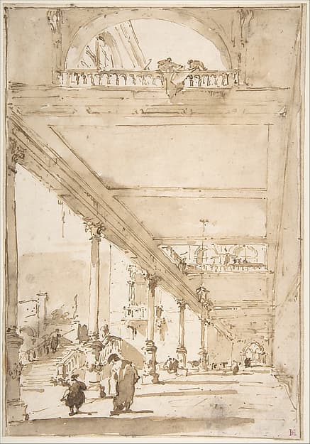 Architectural Capriccio: A Palace Colonnade