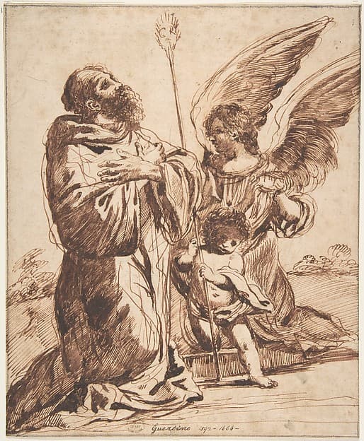 Saint with Angel and Putto
