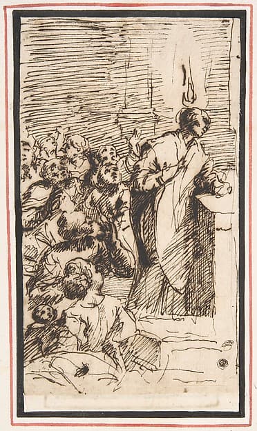 The Miraculous Mass of Saint Martin of Tours with the Apparition of a Ball of Fire above His Head