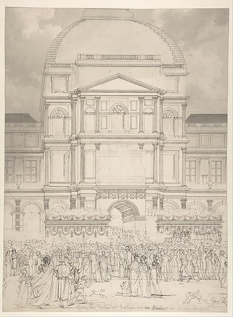 Crowd in Front of the Tuileries Palace During the Wedding of Napoleon to Marie-Louise of Austria