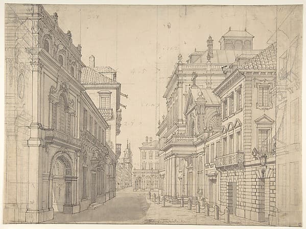 Perspective Design for a Stage Set of an Italian Cityscape